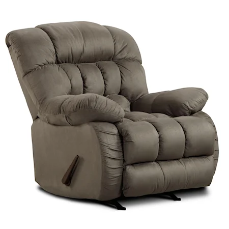 Casual Recliner with Plush Pillow Arms